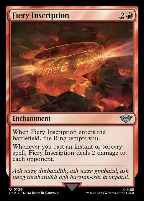 Fiery Inscription (126) (Foil) - The Lord of the Rings: Tales of Middle-earth - Game On