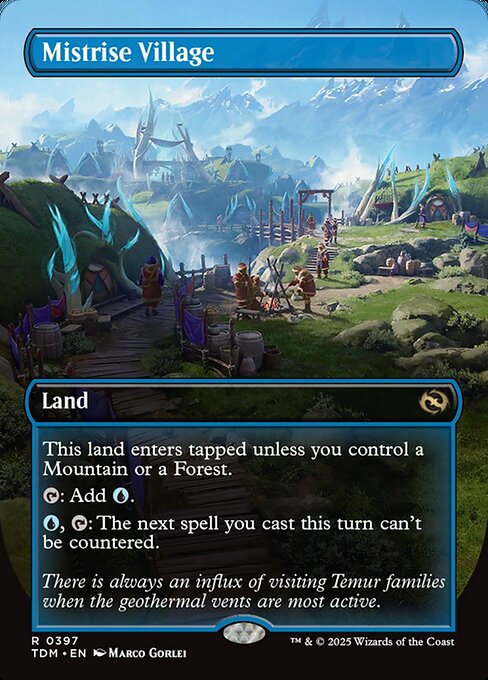 Mistrise Village (397) - BORDERLESS - FULL ART - Tarkir: Dragonstorm - Game On