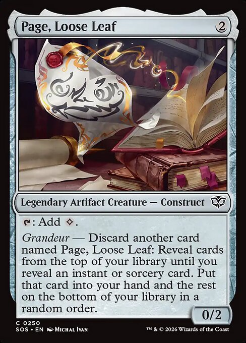 Page, Loose Leaf (250) (Foil) - Secrets of Strixhaven - Game On