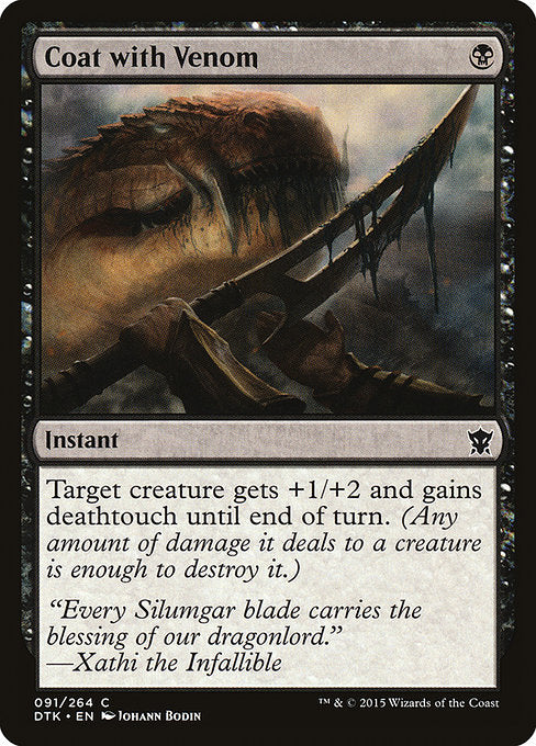 Coat with Venom (91) (Foil) - Dragons of Tarkir - Game On