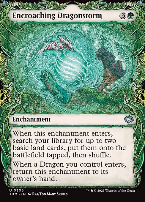 Encroaching Dragonstorm (305) - SHOWCASE (Foil) - Tarkir: Dragonstorm - Game On