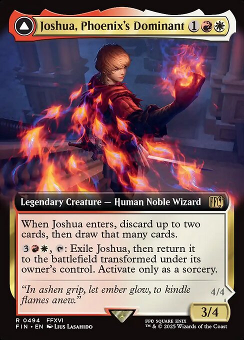 Joshua, Phoenix's Dominant // Phoenix, Warden of Fire (494) - EXTENDED ART - Final Fantasy - Game On