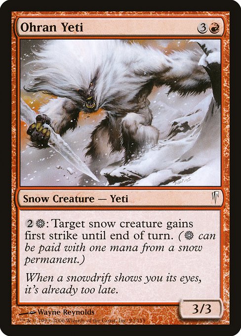 Ohran Yeti (93) (Foil) - Coldsnap - Game On