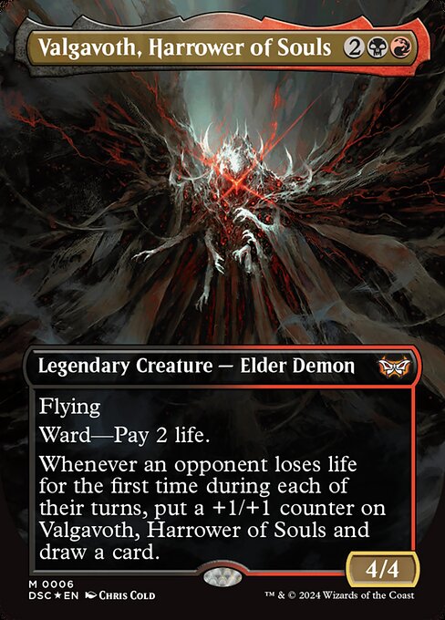 Valgavoth, Harrower of Souls (6) - BORDERLESS - FULL ART (Foil) - Duskmourn: House of Horror Commander - Game On