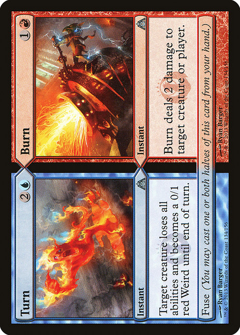 Turn // Burn (134) (Foil) - Dragon's Maze - Game On