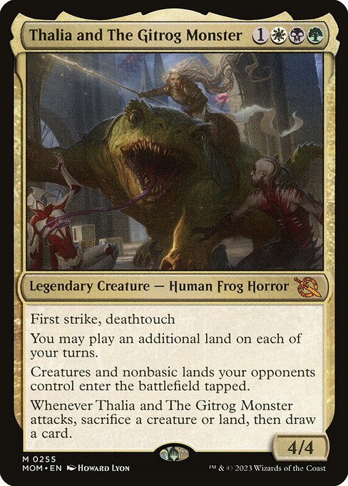 Thalia and The Gitrog Monster (255) (Foil) - March of the Machine - Game On