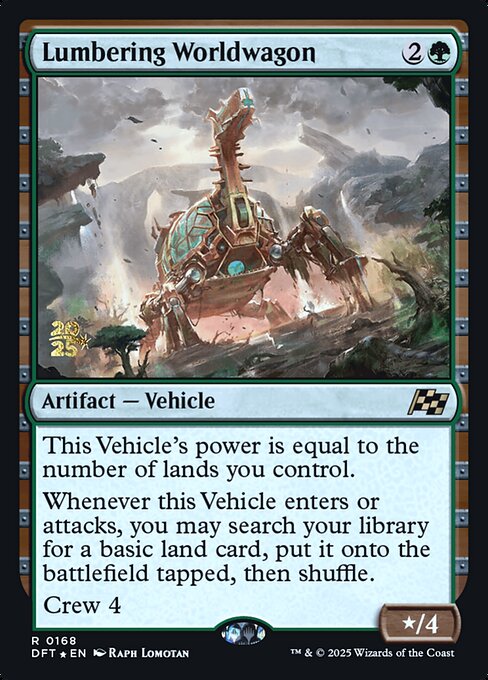 Lumbering Worldwagon (168s) (Foil) - Aetherdrift Promos - Game On