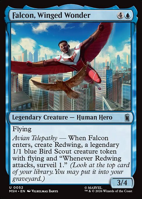 Falcon, Winged Wonder (52) (Foil) - Marvel Super Heroes - Game On