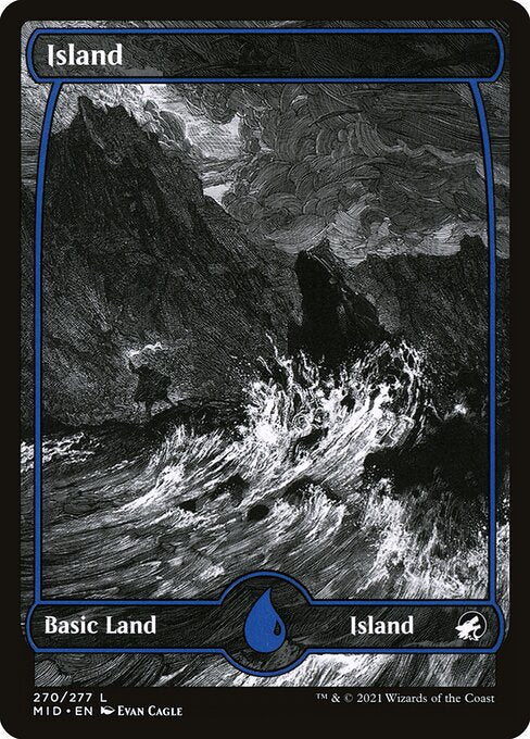 Island (270) - SHOWCASE - FULL ART (Foil) - Innistrad: Midnight Hunt - Game On