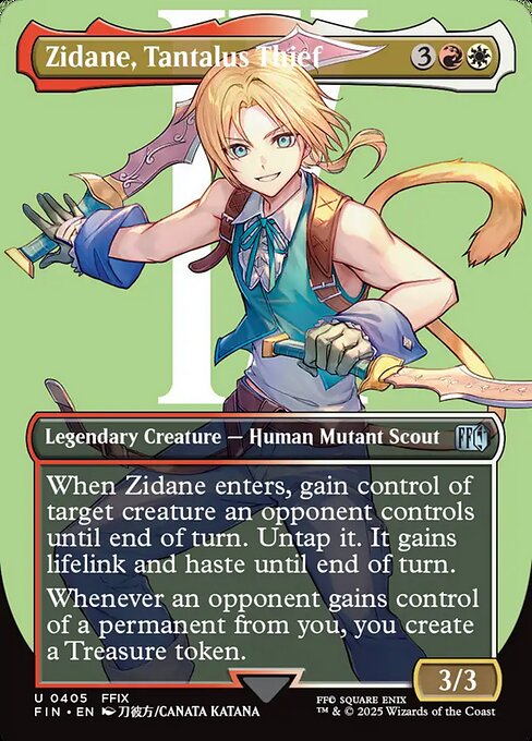 Zidane, Tantalus Thief (405) - BORDERLESS - FULL ART - Final Fantasy - Game On