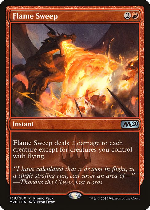 Flame Sweep (139) (Foil) - Core Set 2020 Promos - Game On