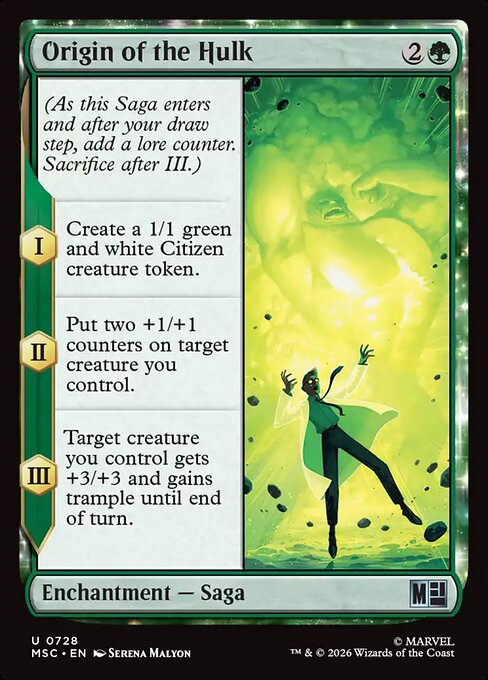 Origin of the Hulk (728) (Foil) - Marvel Super Heroes Commander - Game On