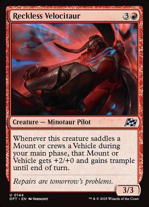 Reckless Velocitaur (144) (Foil) - Aetherdrift - Game On