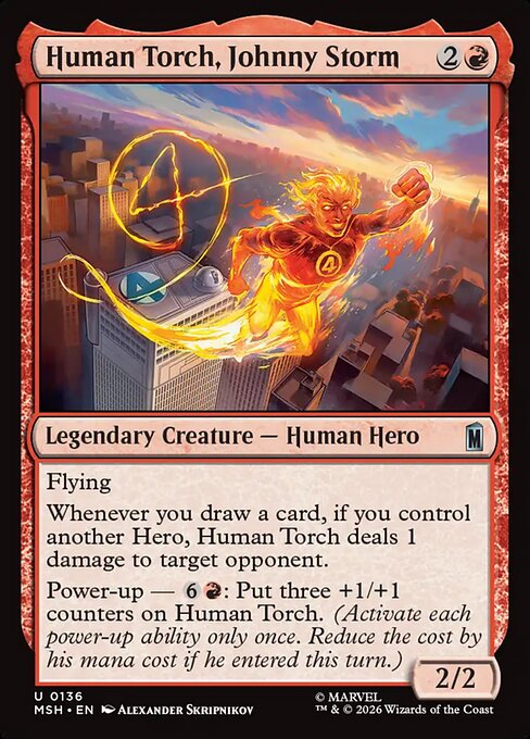 Human Torch, Johnny Storm (136) - Marvel Super Heroes - Game On