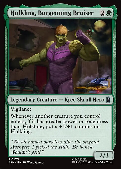 Hulkling, Burgeoning Bruiser (173) - Marvel Super Heroes - Game On