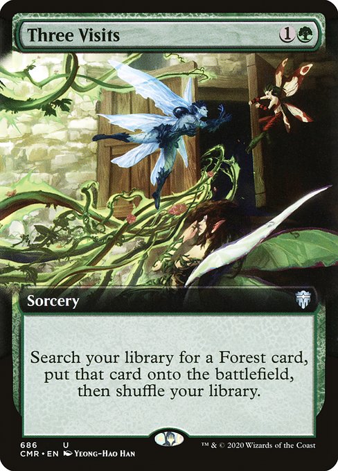 Three Visits (686) - EXTENDED ART (Foil) - Commander Legends - Game On