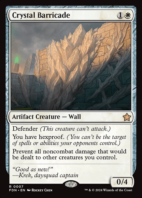 Crystal Barricade (7) (Foil) - Foundations - Game On