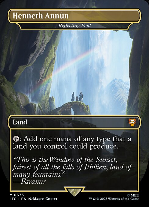 Reflecting Pool (373) - BORDERLESS (Foil) - Tales of Middle-earth Commander - Game On