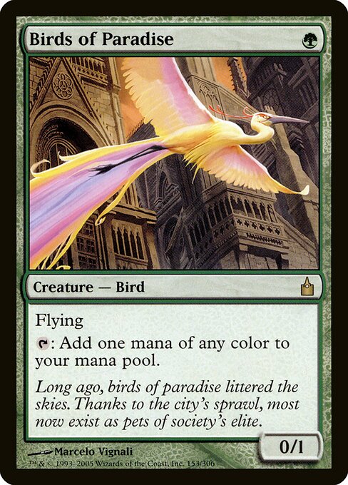 Birds of Paradise (153) (Foil) - Ravnica: City of Guilds - Game On