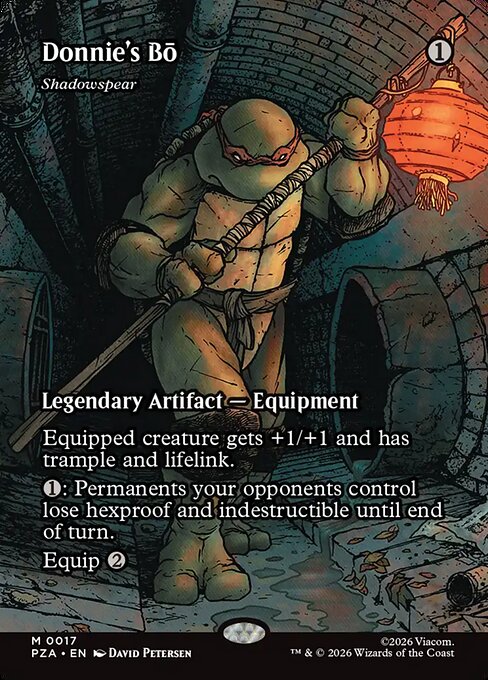 Shadowspear (17) - BORDERLESS - FULL ART (Foil) - Teenage Mutant Ninja Turtles Source Material - Game On