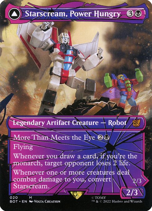 Starscream, Power Hungry // Starscream, Seeker Leader (20) - BORDERLESS - FULL ART - Transformers - Game On