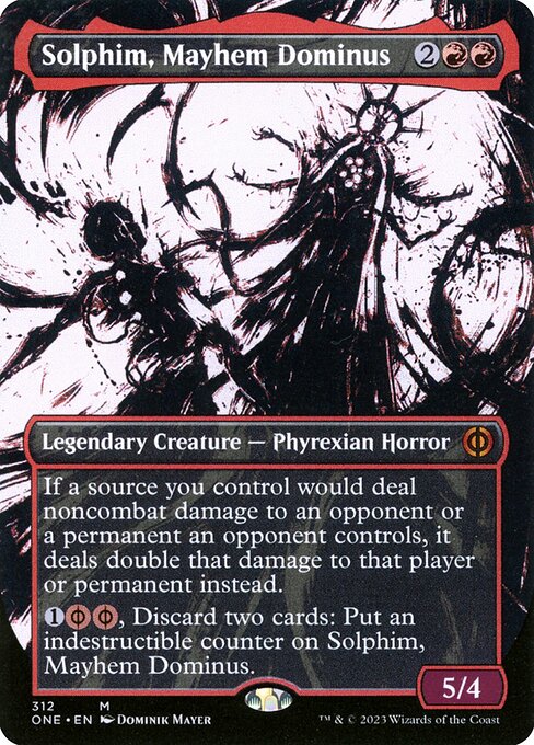 Solphim, Mayhem Dominus (312) - BORDERLESS (Foil) - Phyrexia: All Will Be One - Game On