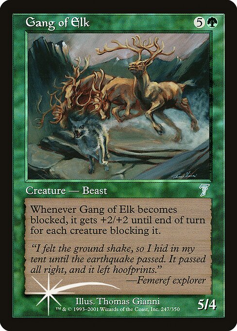 Gang of Elk (247★) (Foil) - Seventh Edition - Game On