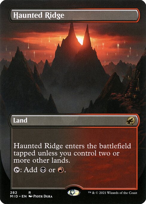 Haunted Ridge (282) - BORDERLESS - FULL ART (Foil) - Innistrad: Midnight Hunt - Game On