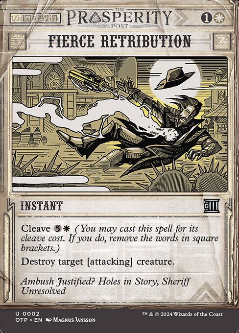 Fierce Retribution (2) - BORDERLESS (Foil) - Breaking News - Game On
