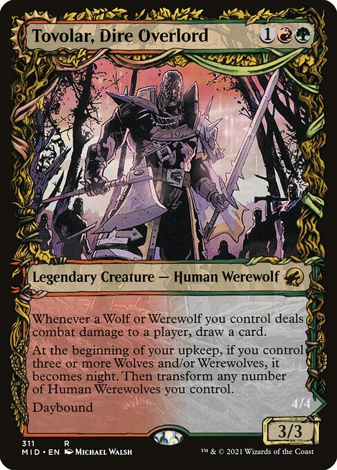 Tovolar, Dire Overlord // Tovolar, the Midnight Scourge (311) - SHOWCASE - Innistrad: Midnight Hunt - Game On