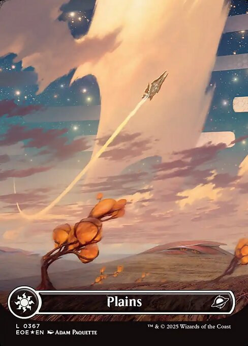 Plains (367) - BORDERLESS - FULL ART (Foil) - Edge of Eternities - Game On
