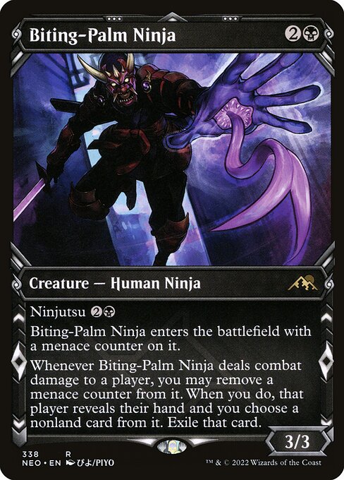 Biting-Palm Ninja (338) - SHOWCASE - Kamigawa: Neon Dynasty - Game On
