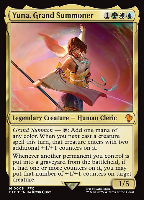 Yuna, Grand Summoner (8) (Foil) - Final Fantasy Commander - Game On