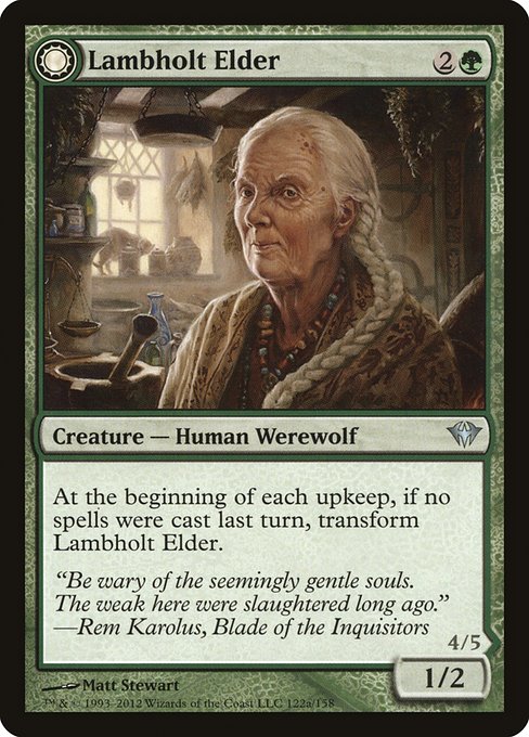 Lambholt Elder // Silverpelt Werewolf (122) (Foil) - Dark Ascension - Game On