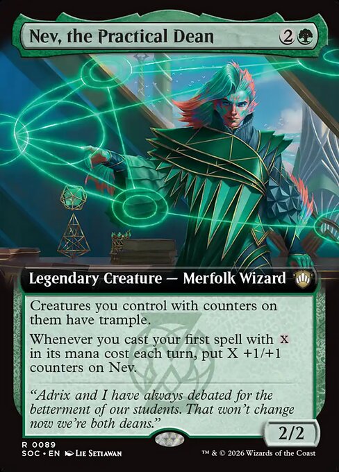 Nev, the Practical Dean (89) - EXTENDED ART - Secrets of Strixhaven Commander - Game On
