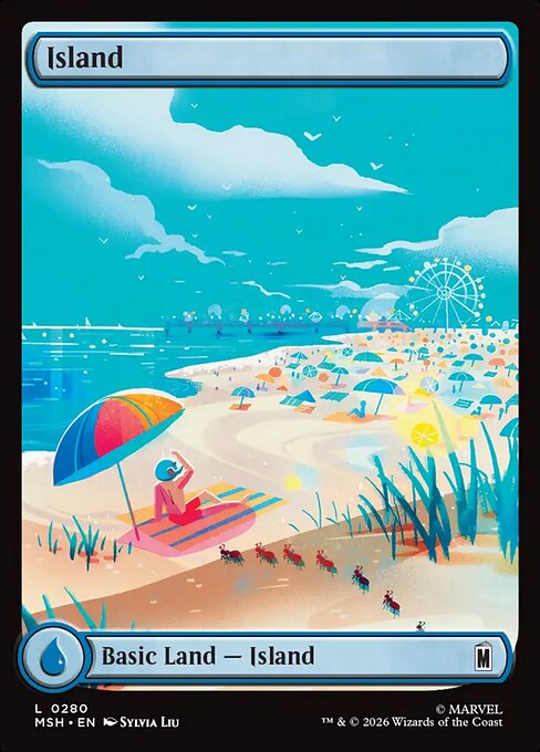 Island (280) - FULL ART (Foil) - Marvel Super Heroes - Game On