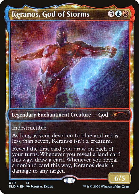 Keranos, God of Storms (79) - SHOWCASE - FULL ART (Foil) - Secret Lair Drop - Game On