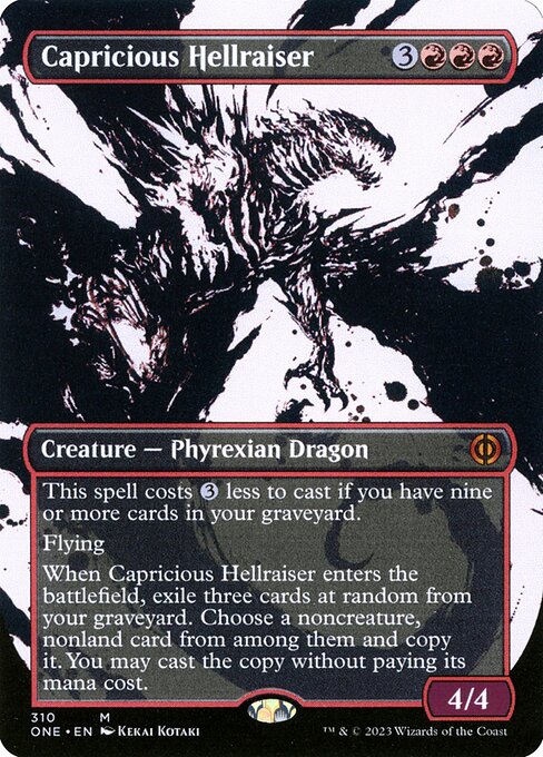 Capricious Hellraiser (310) - BORDERLESS - Phyrexia: All Will Be One - Game On