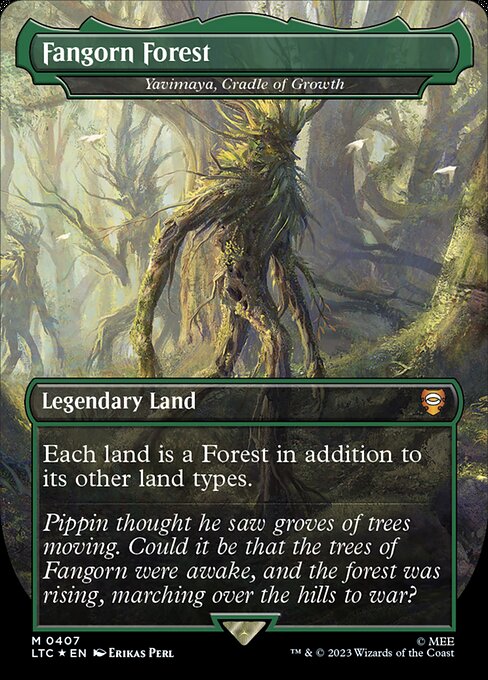 Yavimaya, Cradle of Growth (407) - BORDERLESS - FULL ART (Foil) - Tales of Middle-earth Commander - Game On