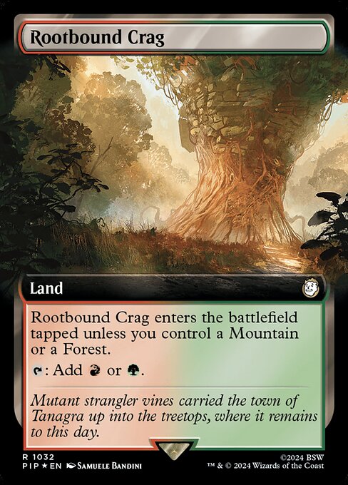 Rootbound Crag (1032) - EXTENDED ART (Foil) - Fallout - Game On