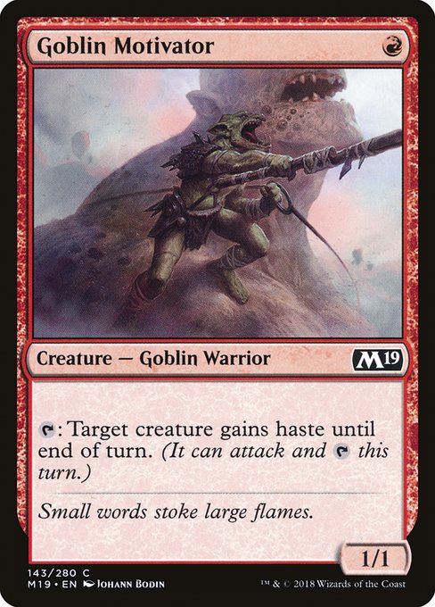 Goblin Motivator (143) (Foil) - Core Set 2019 - Game On
