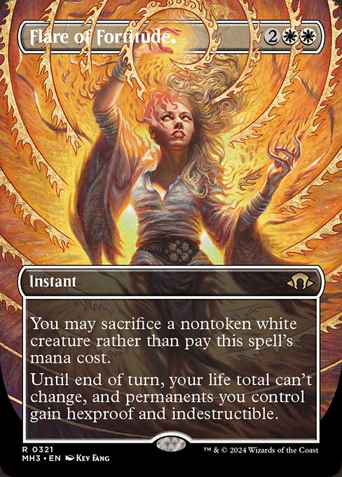 Flare of Fortitude (321) - BORDERLESS - FULL ART - Modern Horizons 3 - Game On