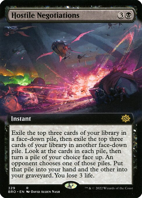 Hostile Negotiations (329) - EXTENDED ART (Foil) - The Brothers' War - Game On