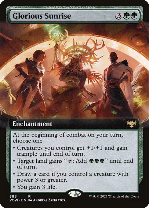 Glorious Sunrise (388) - EXTENDED ART - Innistrad: Crimson Vow - Game On