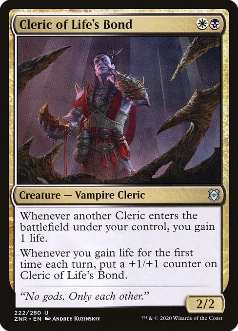 Cleric of Life's Bond (222) - Zendikar Rising - Game On