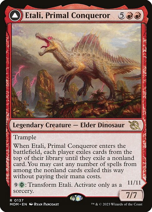 Etali, Primal Conqueror // Etali, Primal Sickness (137) (Foil) - March of the Machine - Game On