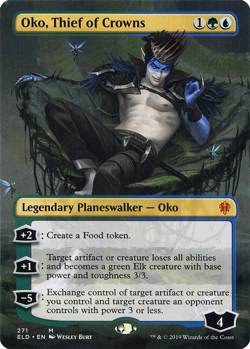 Oko, Thief of Crowns (271) - BORDERLESS - FULL ART - Throne of Eldraine - Game On