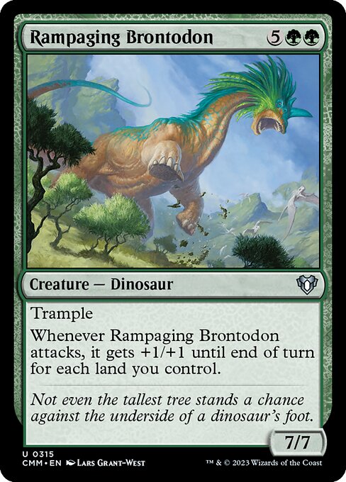 Rampaging Brontodon (315) - Commander Masters - Game On