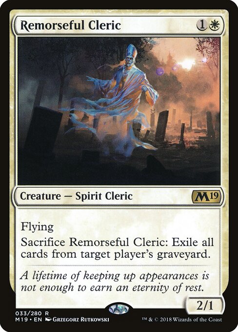 Remorseful Cleric (33) (Foil) - Core Set 2019 - Game On