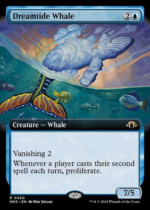 Dreamtide Whale (450) - EXTENDED ART - Modern Horizons 3 - Game On